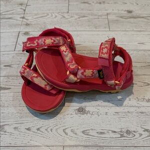 Teva Red and Pink Patterned Sandals